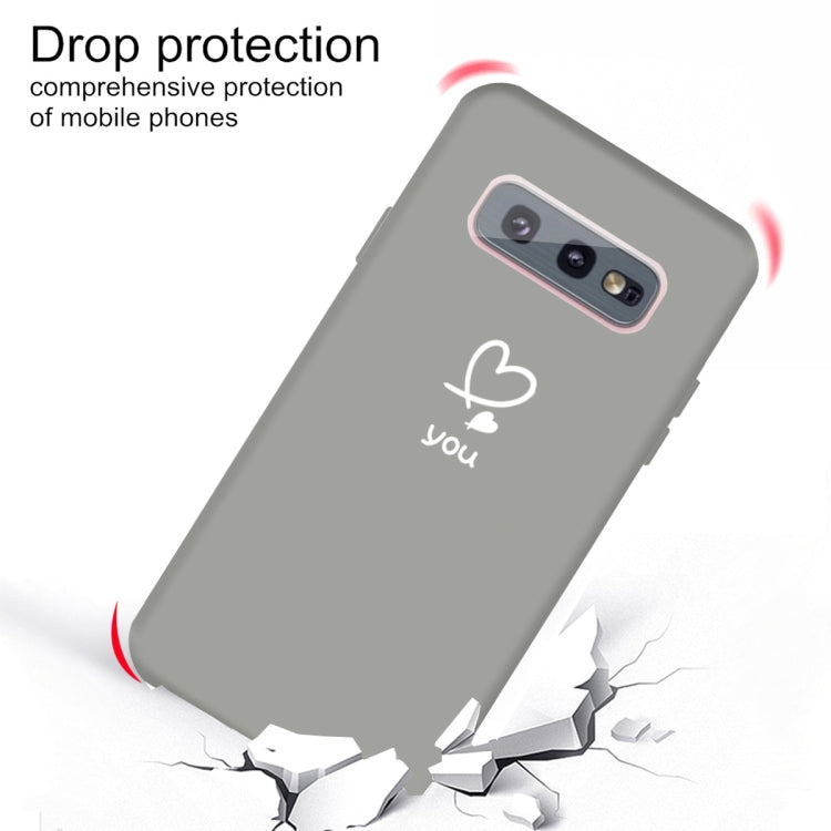 For Galaxy S10 Love Heart You Pattern Frosted TPU Protective Case