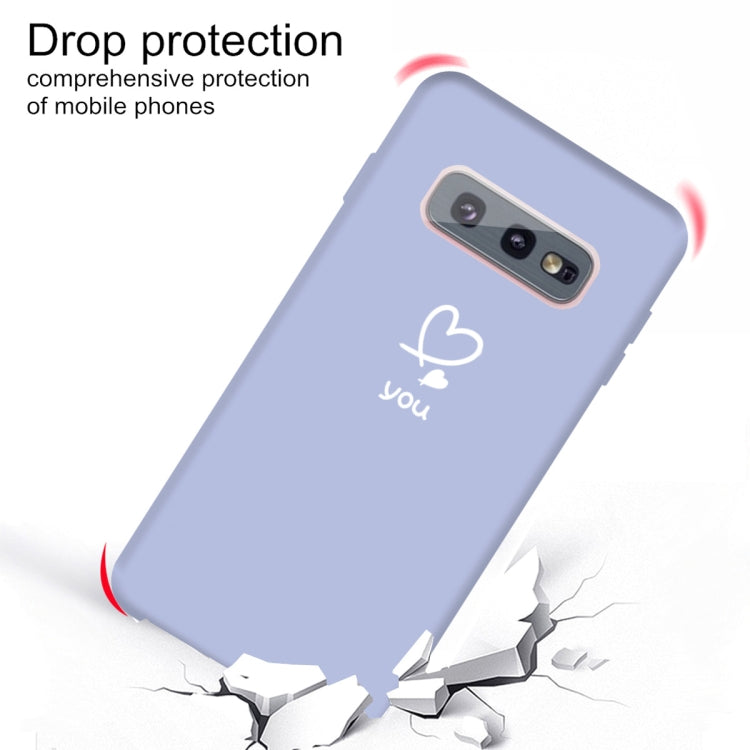 For Galaxy S10 Love Heart You Pattern Frosted TPU Protective Case