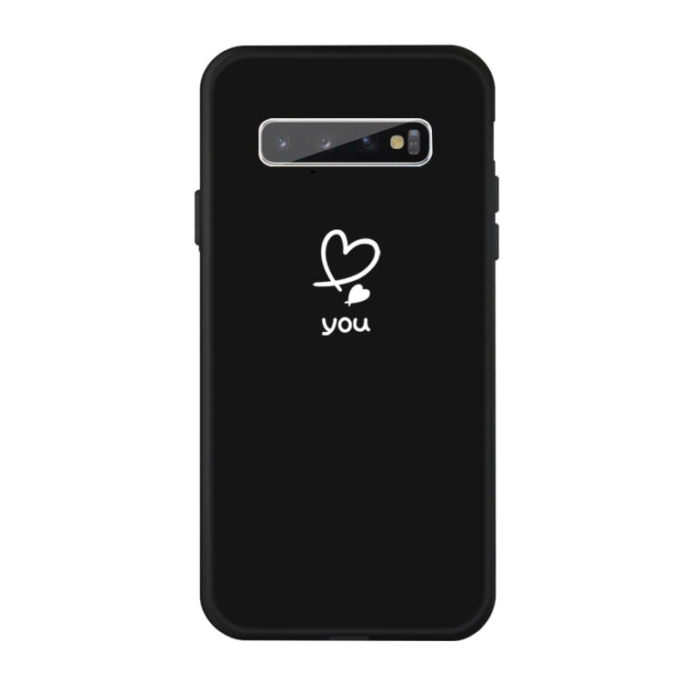 For Galaxy S10+ Love Heart You Pattern Frosted TPU Protective Case