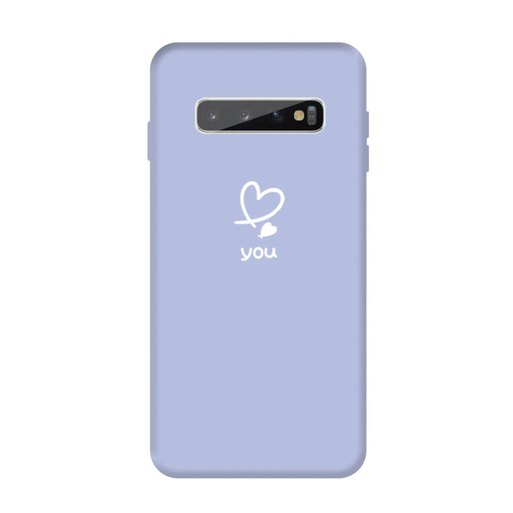 For Galaxy S10+ Love Heart You Pattern Frosted TPU Protective Case