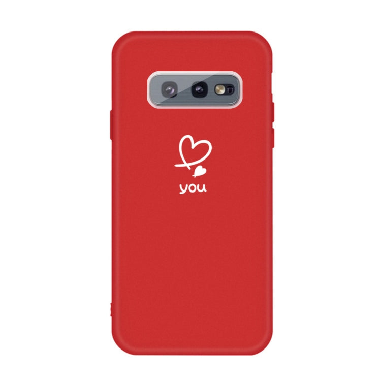 For Galaxy S10e Love Heart You Pattern Frosted TPU Protective Case