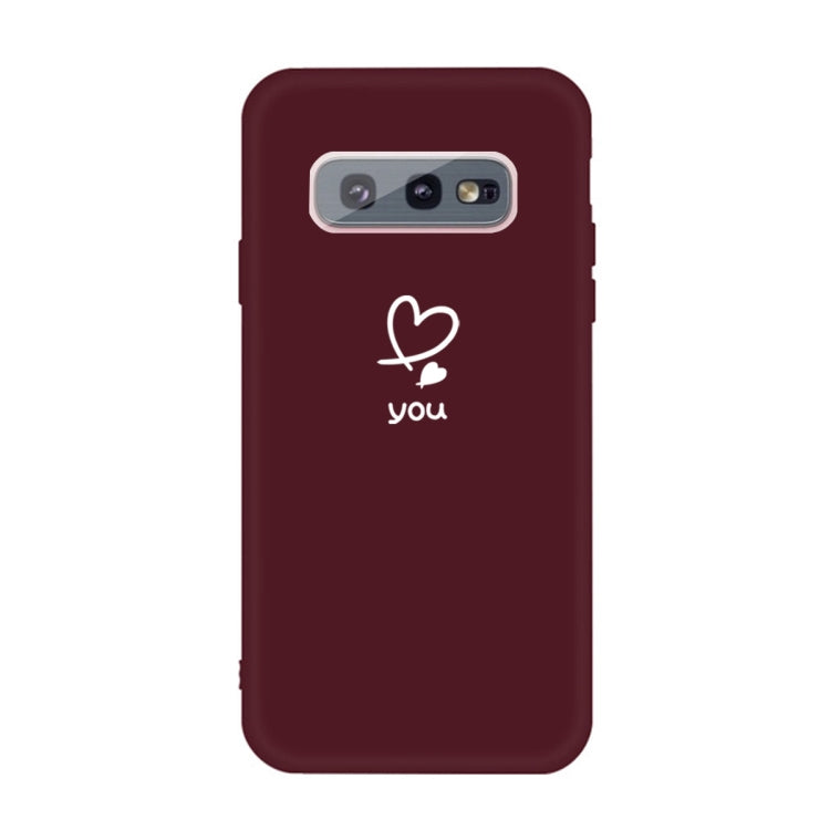 For Galaxy S10e Love Heart You Pattern Frosted TPU Protective Case