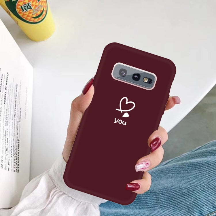 For Galaxy S10e Love Heart You Pattern Frosted TPU Protective Case