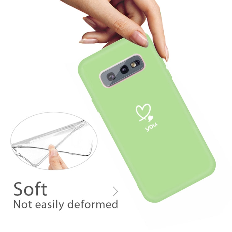 For Galaxy S10e Love Heart You Pattern Frosted TPU Protective Case