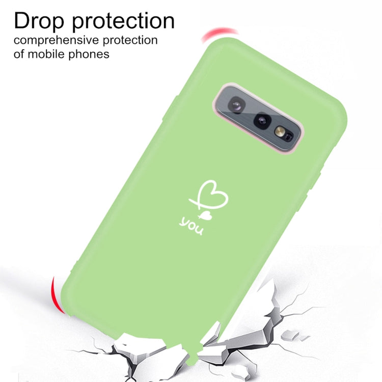 For Galaxy S10e Love Heart You Pattern Frosted TPU Protective Case