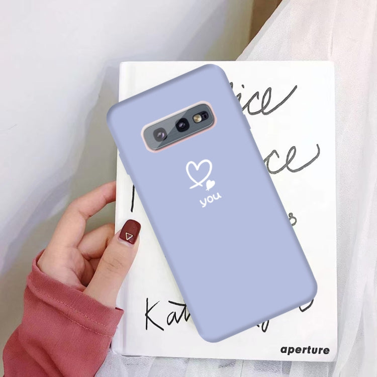 For Galaxy S10e Love Heart You Pattern Frosted TPU Protective Case
