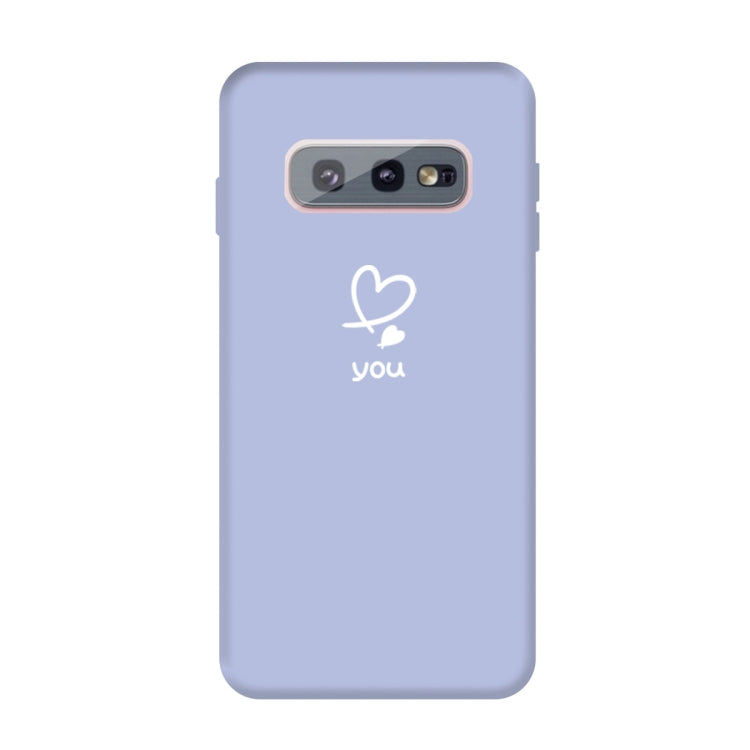 For Galaxy S10e Love Heart You Pattern Frosted TPU Protective Case