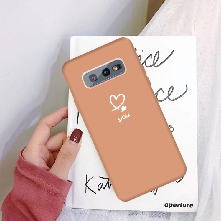 For Galaxy S10e Love Heart You Pattern Frosted TPU Protective Case