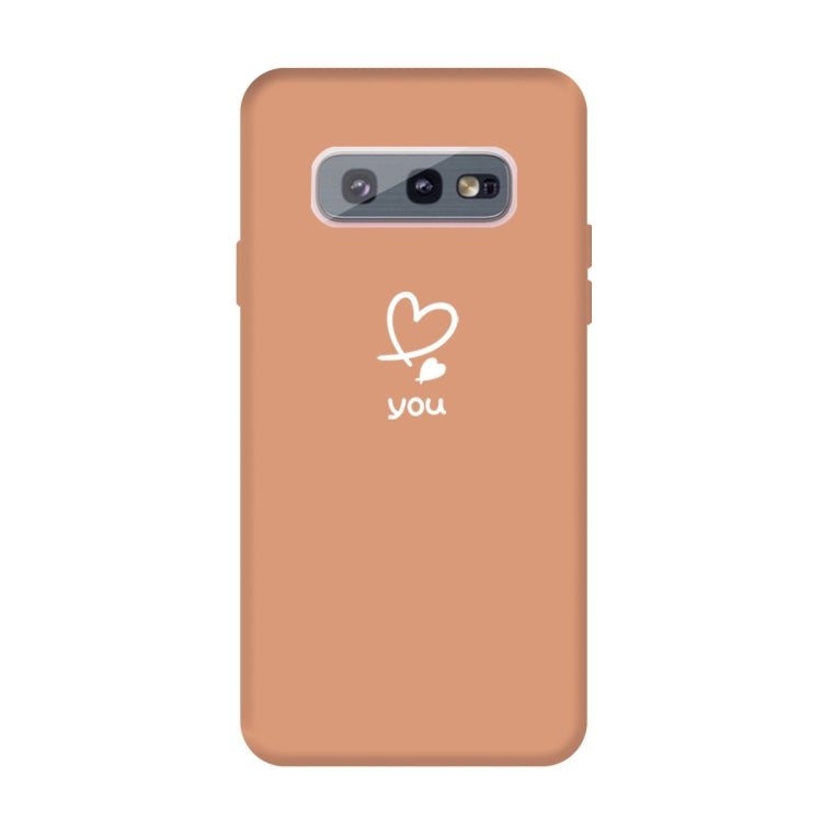 For Galaxy S10e Love Heart You Pattern Frosted TPU Protective Case