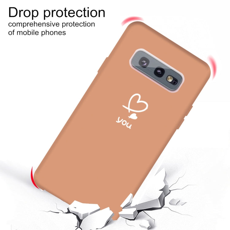 For Galaxy S10e Love Heart You Pattern Frosted TPU Protective Case
