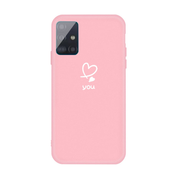 For Galaxy A71 Love Heart You Pattern Frosted TPU Protective Case