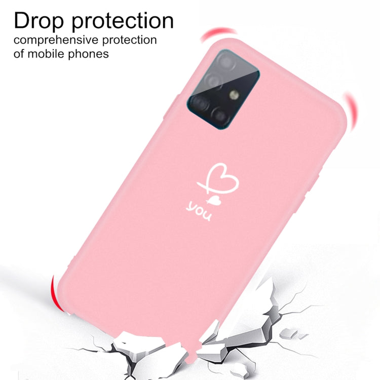 For Galaxy A71 Love Heart You Pattern Frosted TPU Protective Case