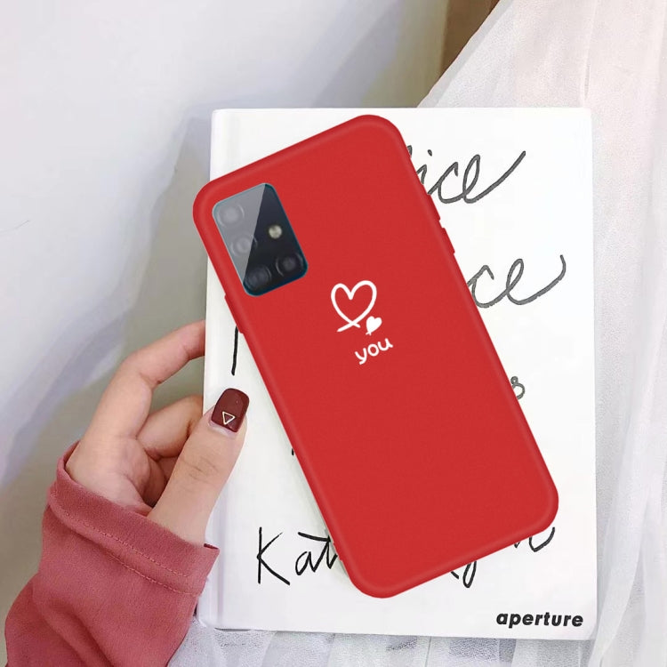 For Galaxy A71 Love Heart You Pattern Frosted TPU Protective Case
