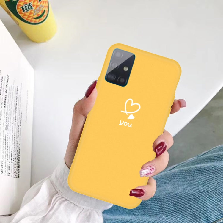 For Galaxy A71 Love Heart You Pattern Frosted TPU Protective Case