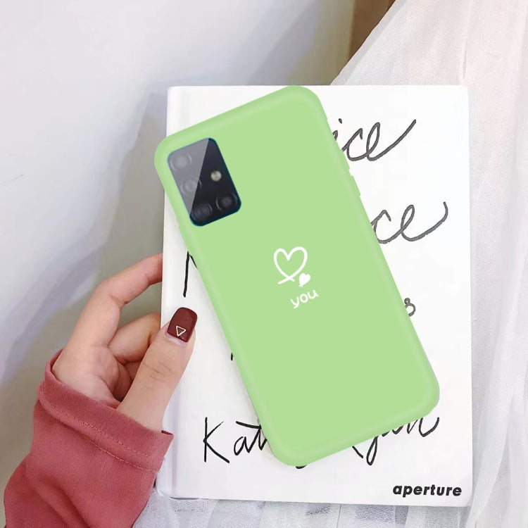 For Galaxy A71 Love Heart You Pattern Frosted TPU Protective Case