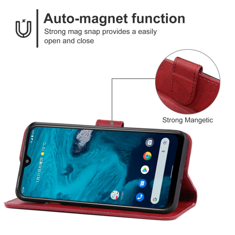 Leather Phone Case For Kyocera Android One S9 / Digno SANGA Edition