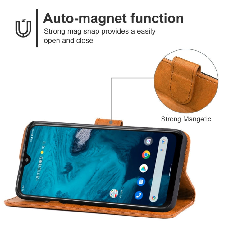 Leather Phone Case For Kyocera Android One S9 / Digno SANGA Edition