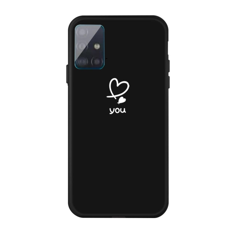 For Galaxy A51 Love Heart You Pattern Frosted TPU Protective Case