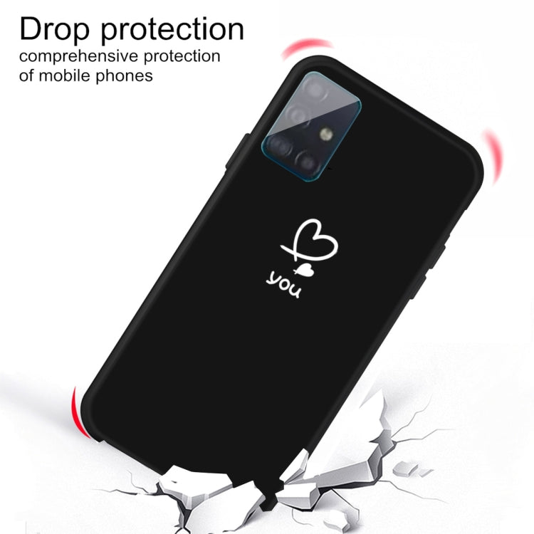 For Galaxy A51 Love Heart You Pattern Frosted TPU Protective Case