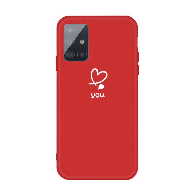 For Galaxy A51 Love Heart You Pattern Frosted TPU Protective Case