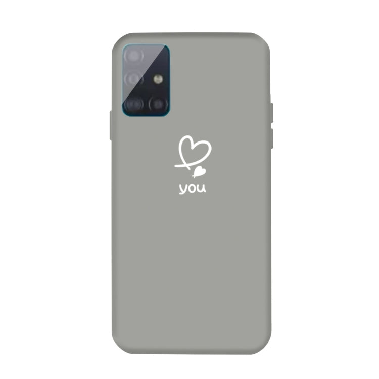 For Galaxy A51 Love Heart You Pattern Frosted TPU Protective Case