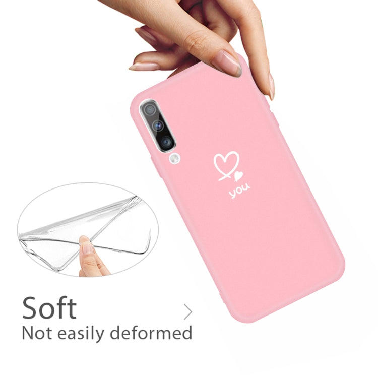 For Galaxy A70 Love Heart You Pattern Frosted TPU Protective Case
