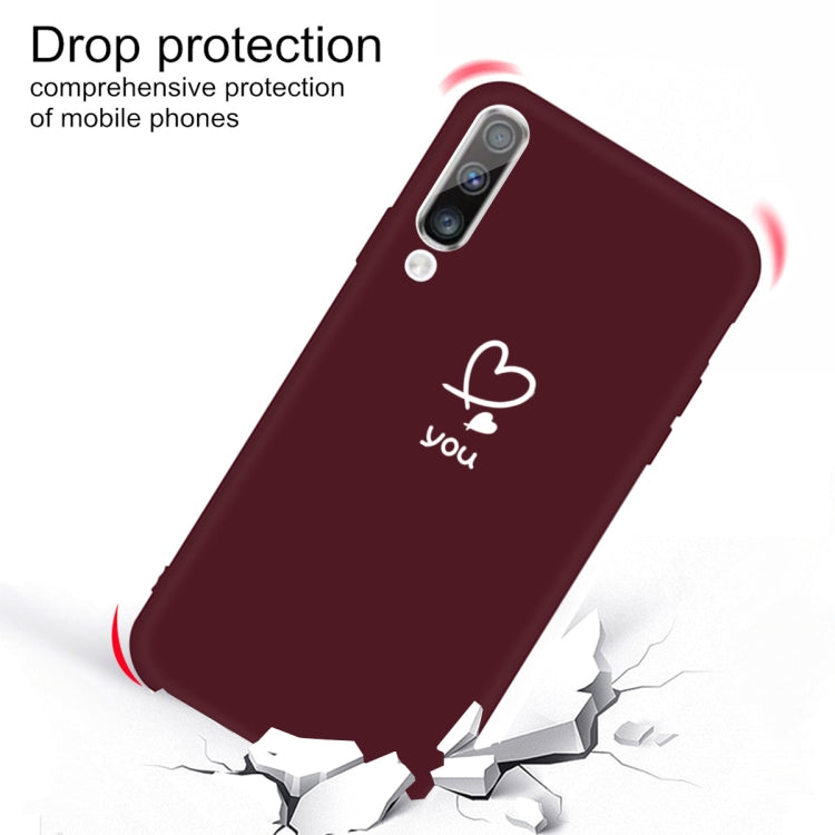 For Galaxy A70 Love Heart You Pattern Frosted TPU Protective Case