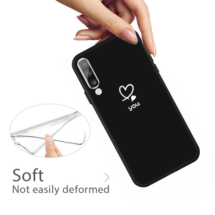 For Galaxy A50 Love Heart You Pattern Frosted TPU Protective Case