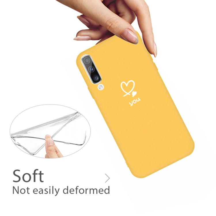 For Galaxy A50 Love Heart You Pattern Frosted TPU Protective Case