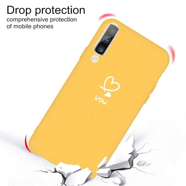 For Galaxy A50 Love Heart You Pattern Frosted TPU Protective Case