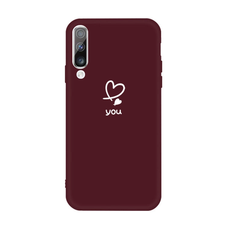 For Galaxy A50 Love Heart You Pattern Frosted TPU Protective Case