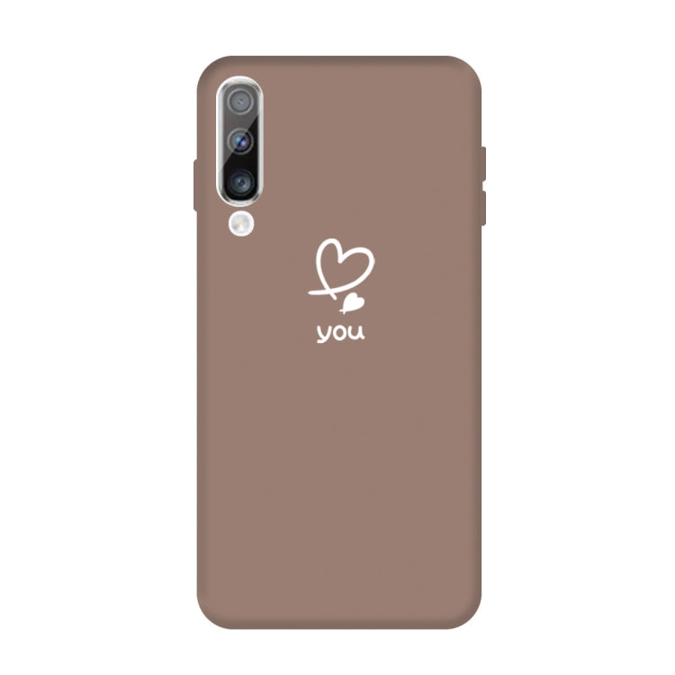 For Galaxy A50 Love Heart You Pattern Frosted TPU Protective Case