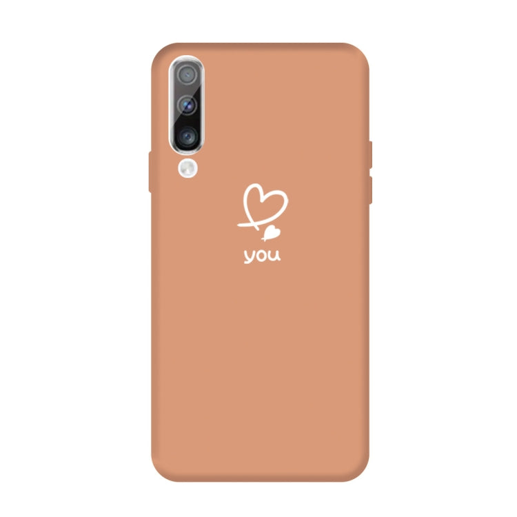 For Galaxy A50 Love Heart You Pattern Frosted TPU Protective Case