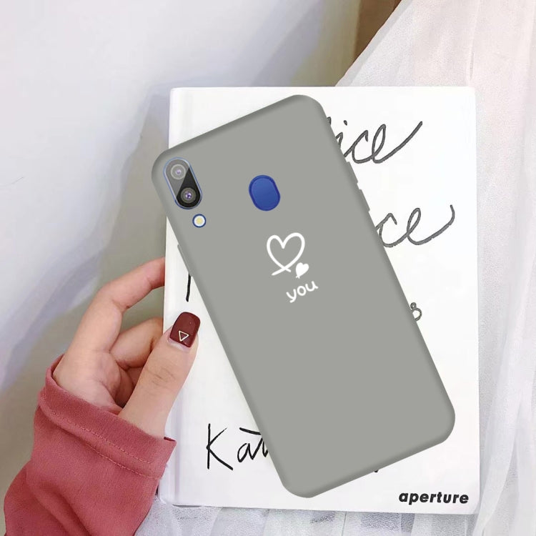 For Galaxy A30 Love Heart You Pattern Frosted TPU Protective Case