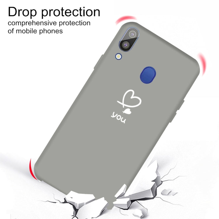 For Galaxy A30 Love Heart You Pattern Frosted TPU Protective Case