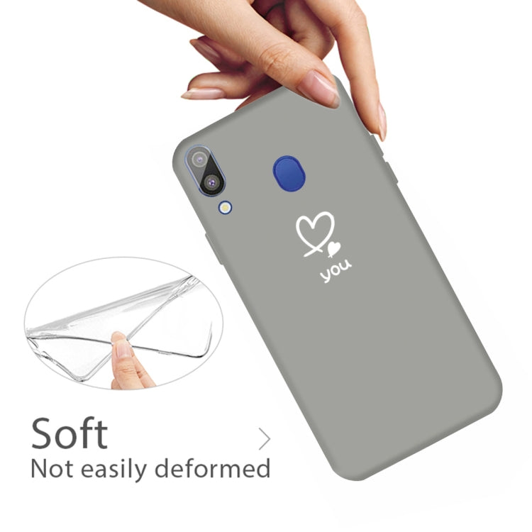 For Galaxy A30 Love Heart You Pattern Frosted TPU Protective Case
