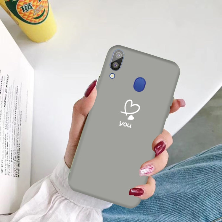 For Galaxy A30 Love Heart You Pattern Frosted TPU Protective Case