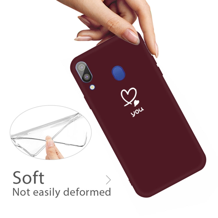 For Galaxy A30 Love Heart You Pattern Frosted TPU Protective Case