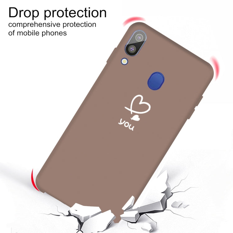 For Galaxy A30 Love Heart You Pattern Frosted TPU Protective Case