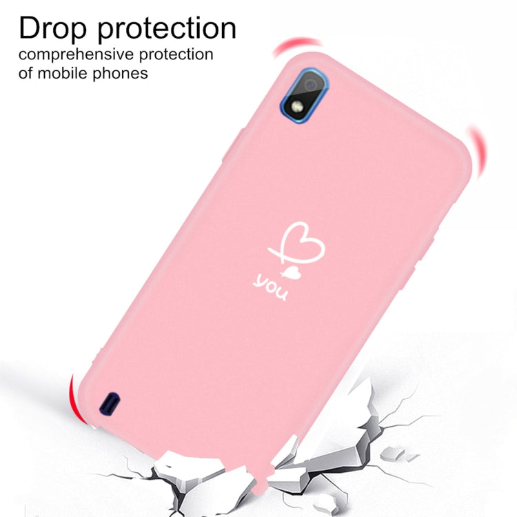 For Galaxy A10 Love Heart You Pattern Frosted TPU Protective Case