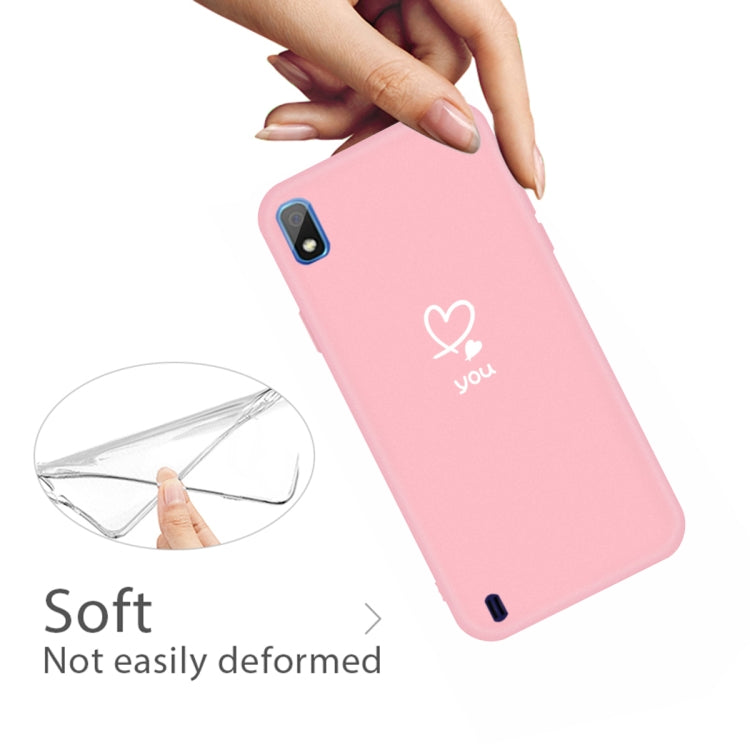 For Galaxy A10 Love Heart You Pattern Frosted TPU Protective Case