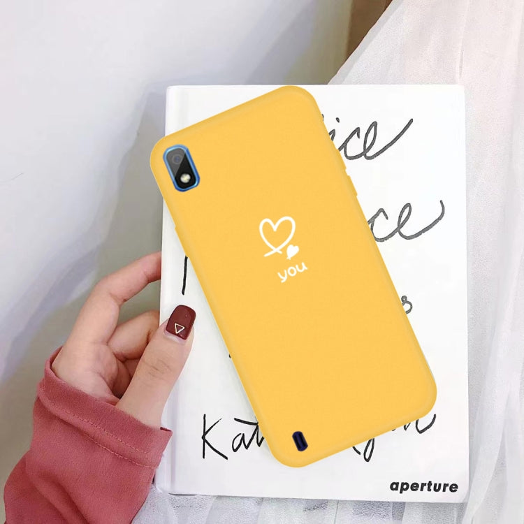 For Galaxy A10 Love Heart You Pattern Frosted TPU Protective Case