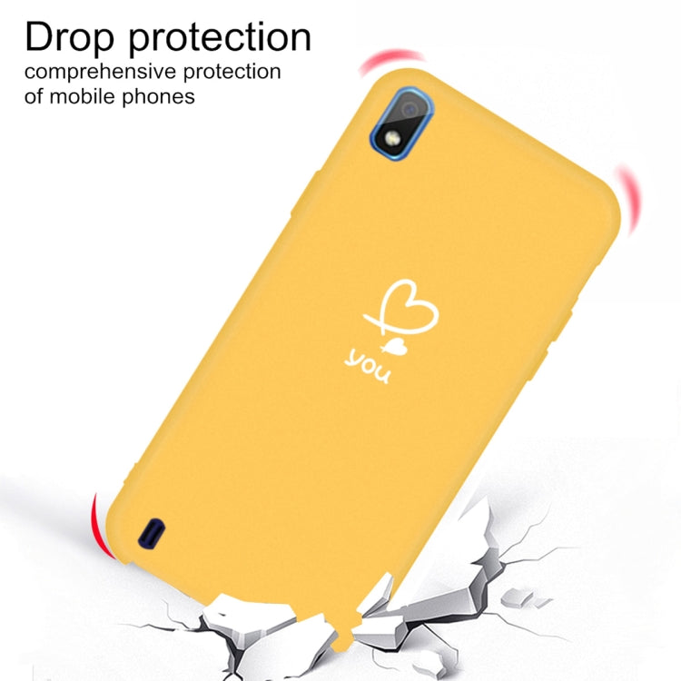 For Galaxy A10 Love Heart You Pattern Frosted TPU Protective Case