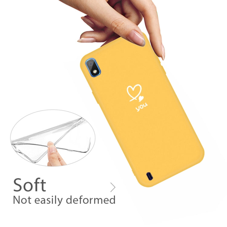 For Galaxy A10 Love Heart You Pattern Frosted TPU Protective Case