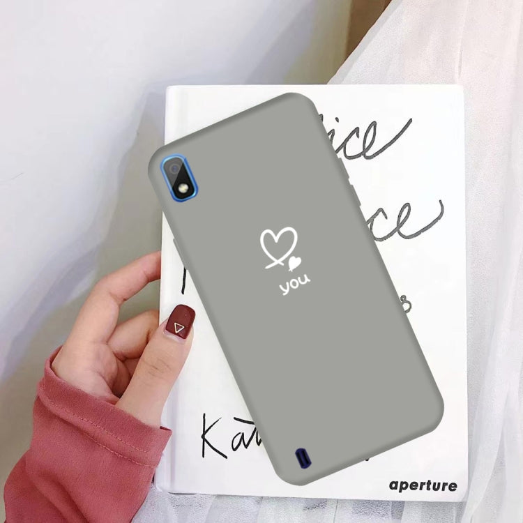 For Galaxy A10 Love Heart You Pattern Frosted TPU Protective Case