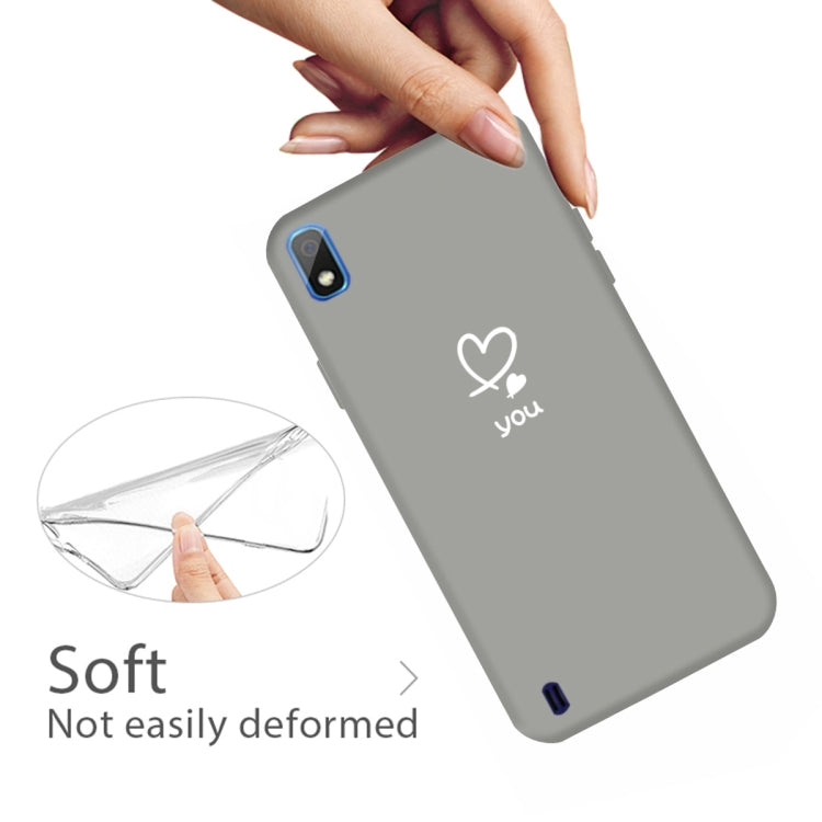For Galaxy A10 Love Heart You Pattern Frosted TPU Protective Case