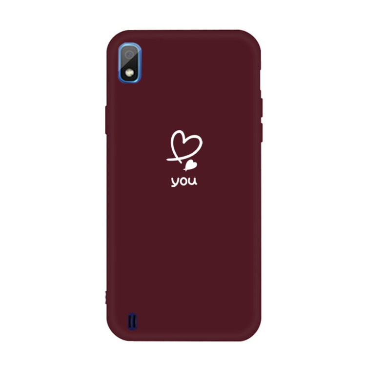 For Galaxy A10 Love Heart You Pattern Frosted TPU Protective Case