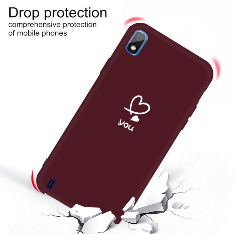 For Galaxy A10 Love Heart You Pattern Frosted TPU Protective Case