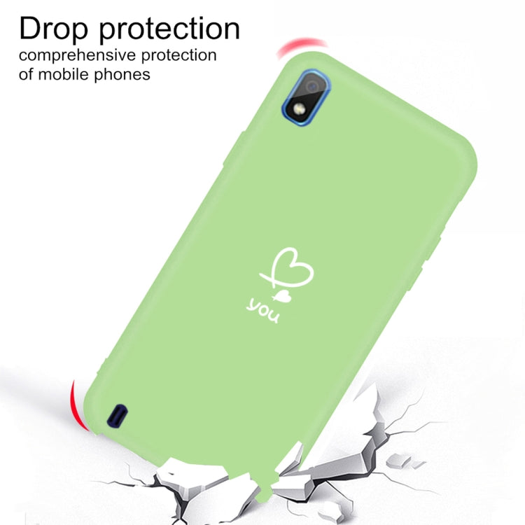 For Galaxy A10 Love Heart You Pattern Frosted TPU Protective Case