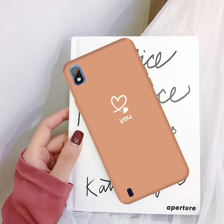 For Galaxy A10 Love Heart You Pattern Frosted TPU Protective Case